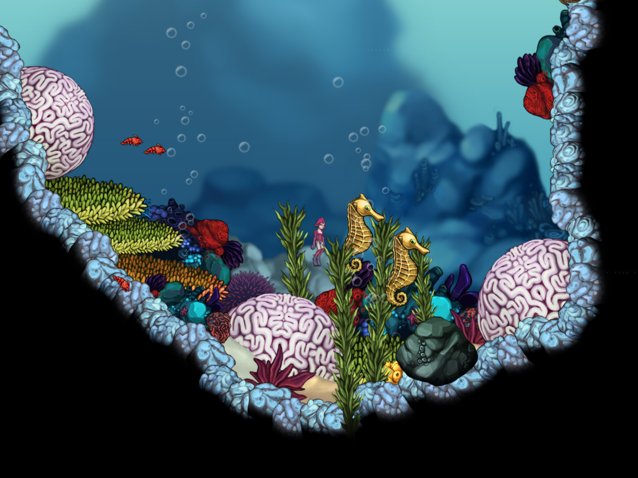 Imagem de referência relacionada a Aquaria, item descrito como jogo eletrônico de 2007