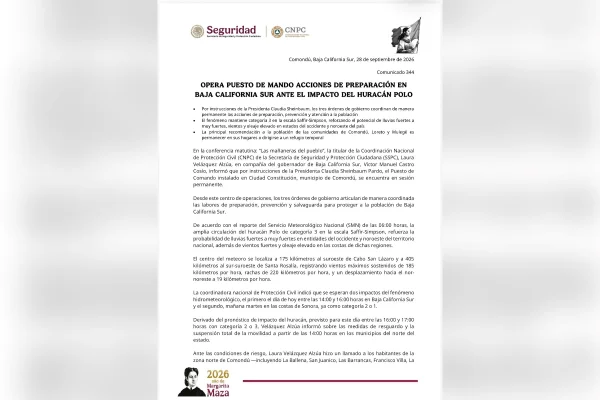 Furacão Polo avança pelo México e atinge escala máxima - destaque galeria