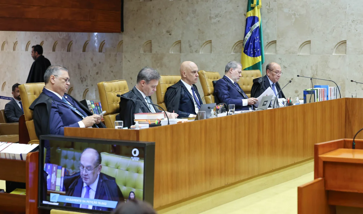 O Supremo Tribunal Federal STF sessão extraordinária investigação contra Alexandre de Moraes mensagens trocadas entre o ministro e Daniel Vorcaro caso Master Metropoles
