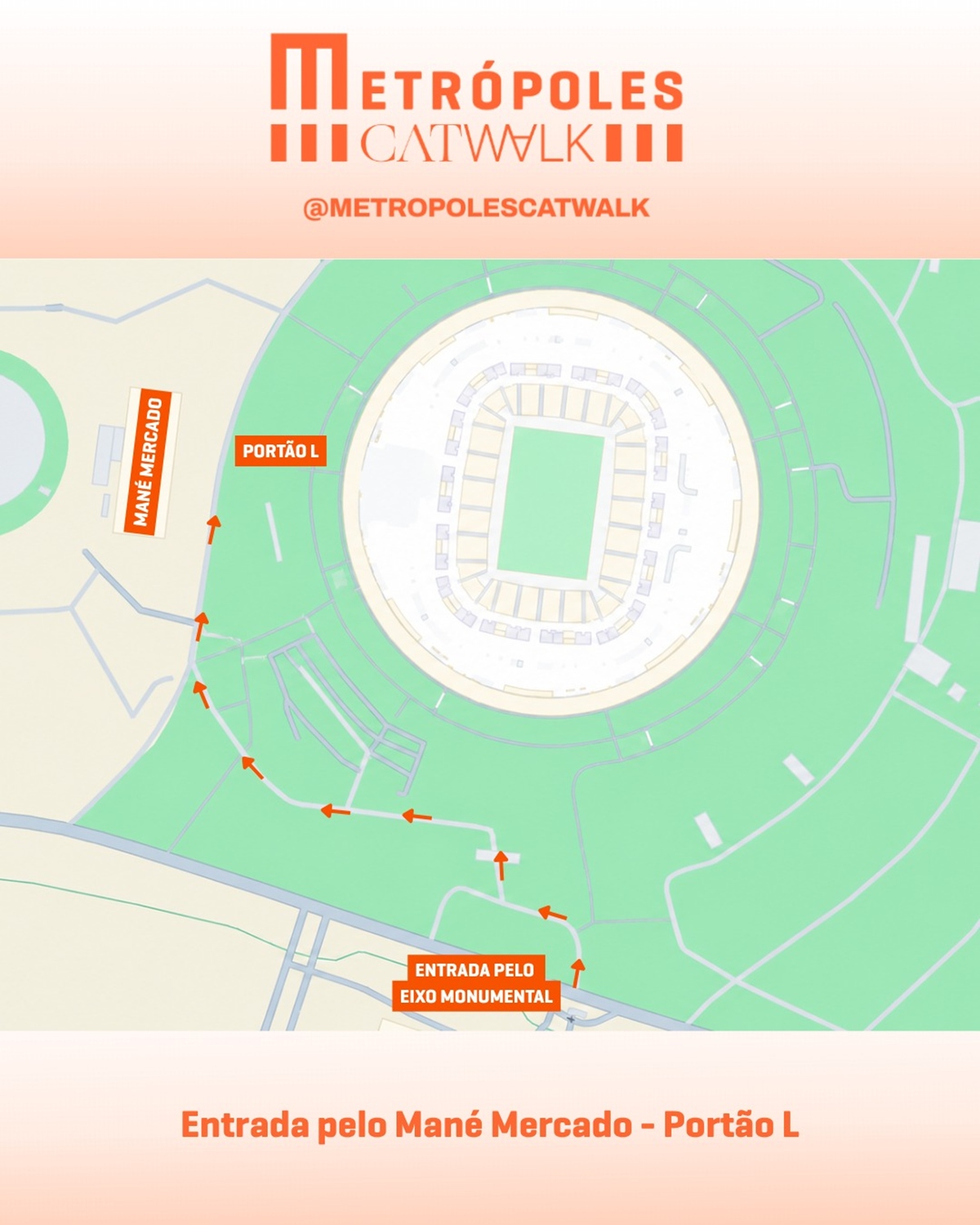 Mapa catwalk - Metrópoles