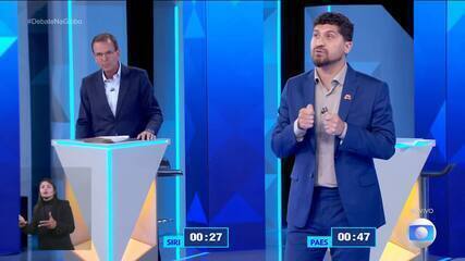 Debate RJ: William Siri (Psol) pergunta para Eduardo Paes (PSD) sobre desenvolvimento sustentável na Baixada Litorânea