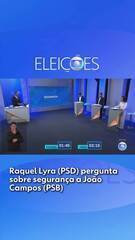 Raquel Lyra (PSD) pergunta sobre segurança a João Campos (PSB)