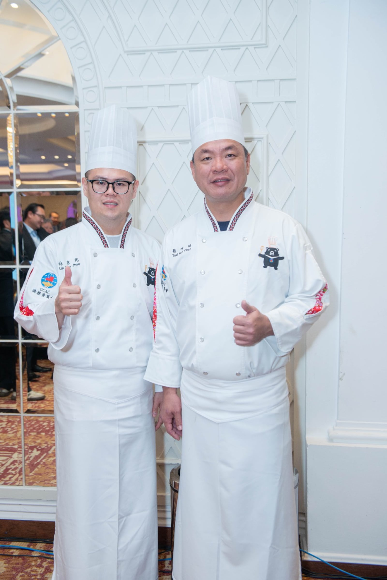 Os chefs Lin Yan-Jhao e Tsai Kun-Chen Foto cedida: Câmara do Comércio Taiwan Brasil