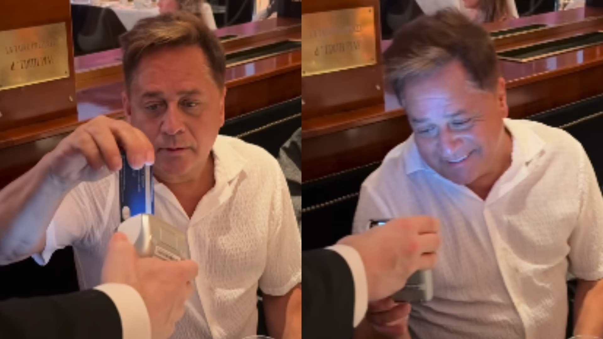 Leonardo se atrapalha para usar cartão de crédito e vira piada: ‘Nunca passou um na vida’