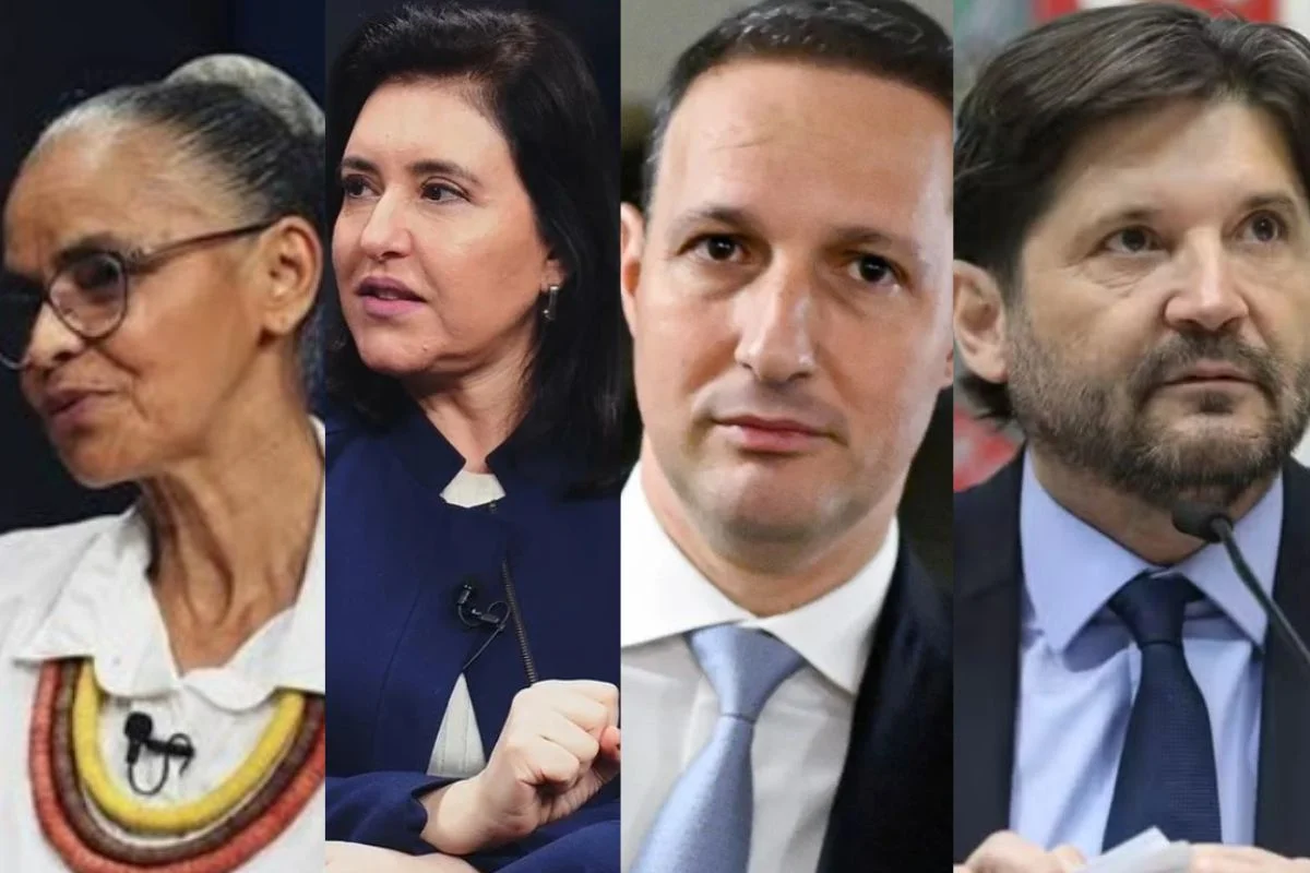 Candidatos ao Senado por São Paulo: Marina Silva, Simone Tebet, Guilherme Derrite e André do Prado - Metrópoles