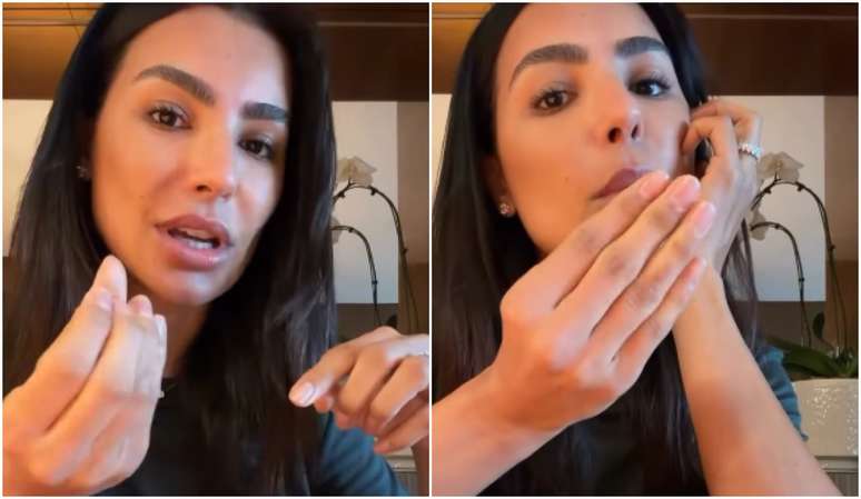 Cíntia Chagas explica por que parou de pintar as unhas das mãos; saiba