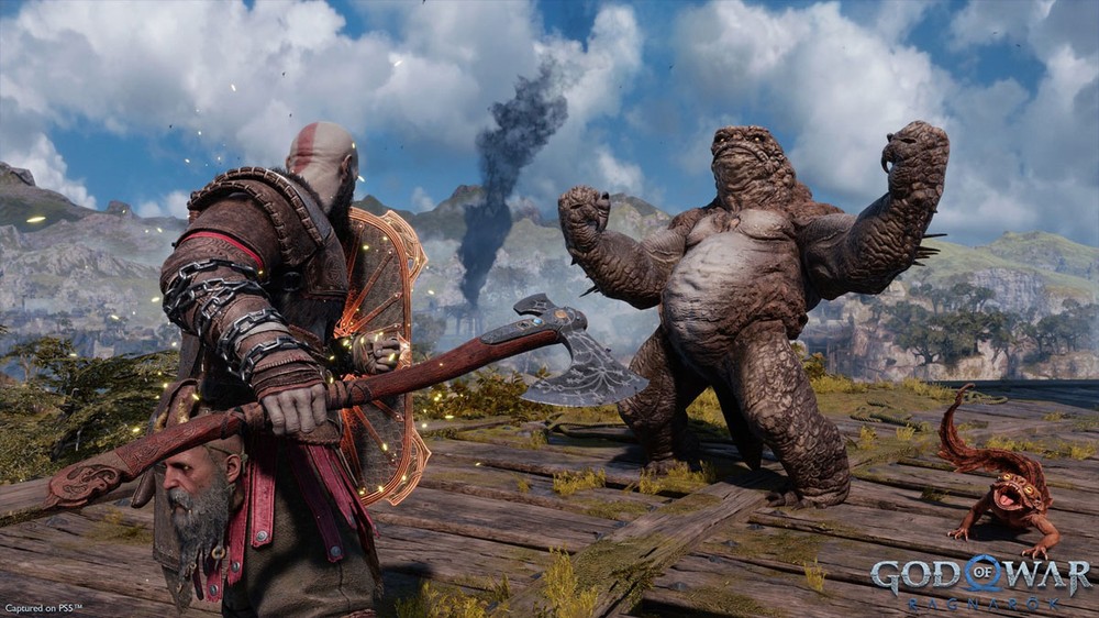 Lute para evitar o fim do mundo em God of War: Ragnarok — Foto: Reprodução/PlayStation Blog