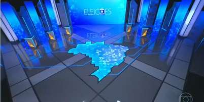 O cenário do debate presidencial na Globo: meses de preparação e cancelamento uma hora antes Foto: Reprodução