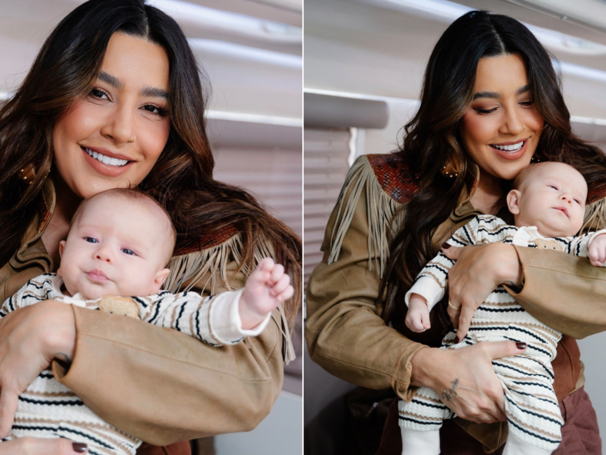 Lauana Prado mostra rosto do filho pela primeira vez e emociona ao falar sobre maternidade