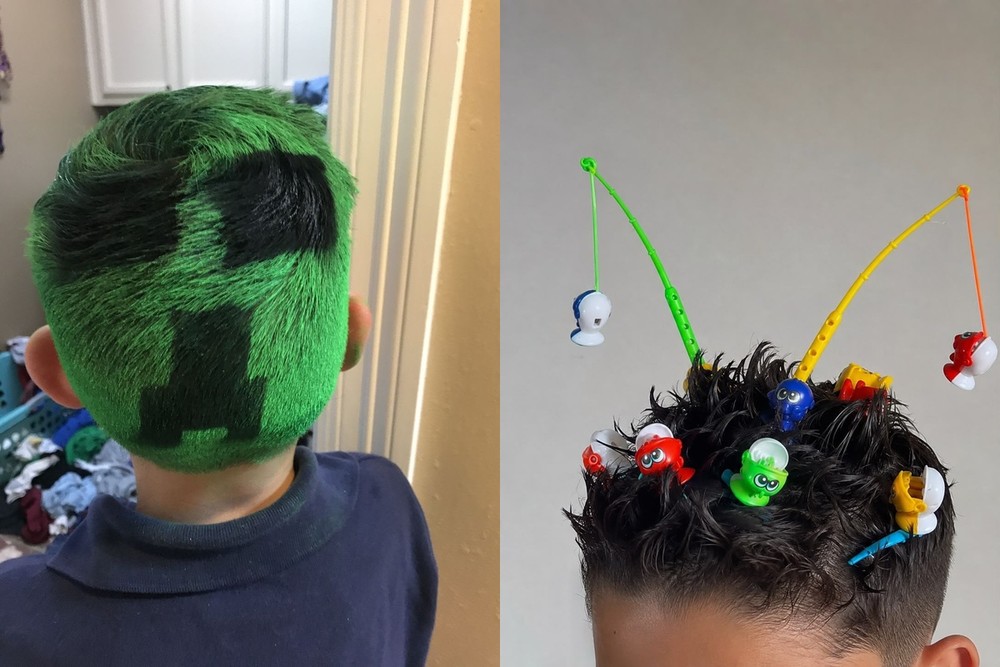 Ideias criativas e práticas para o dia do cabelo maluco para meninos — Foto: Reprodução/Pinterest