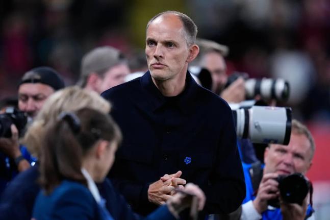 England’s coach Thomas Tuchel stands before the UEFA Nations League match between Czechia and England in Prague, Czechia, Tuesday, September 29, 2026.
