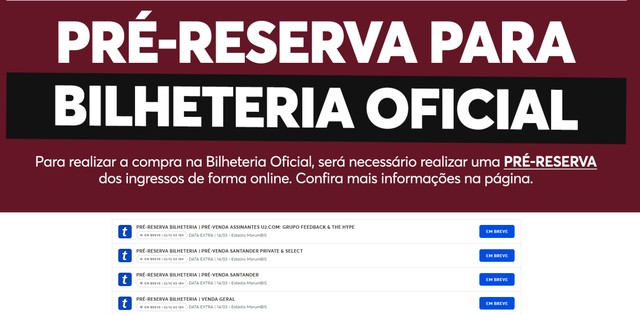 U2 no Brasil: como comprar ingressos no Ticketmaster