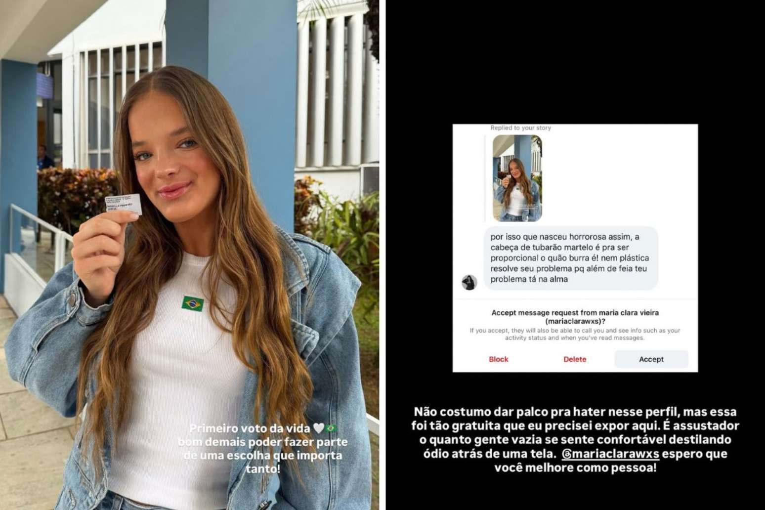 Rafa Justus mostra comprovante de voto | Rafa Justus reage a ataque na rede social